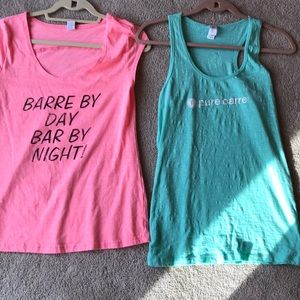 Two pure barre shirts